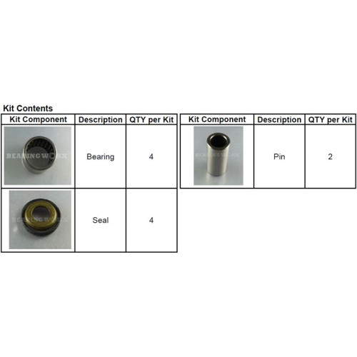 Svinglager KX125/250 94-95, KLX650C/KLX650R 93-96, KLX650D1 96