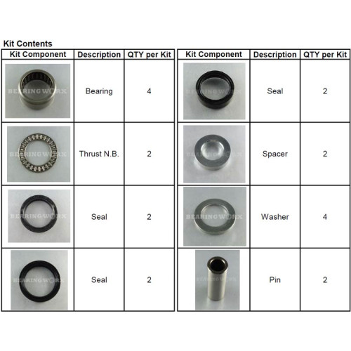 Svinglager YZ125/250 02-04, YZ/WR250F 02-05, YZ/WR450F 02-05