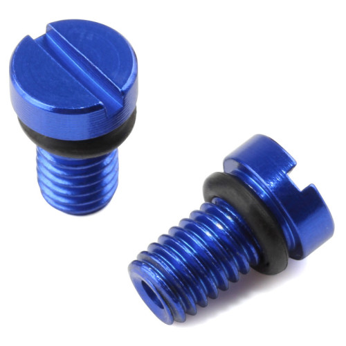 Zeta FF AirValveCap Screw KYB/SHOWA 2pcs, Blue