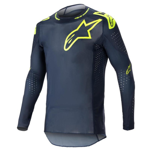 Alpinestars Tröja Supertech Bruin Blå/Gul Fluo L