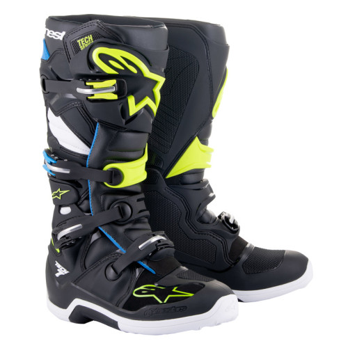 Alpinestars Stövel Tech 7 Svart/Blå/Gul Fluo 47