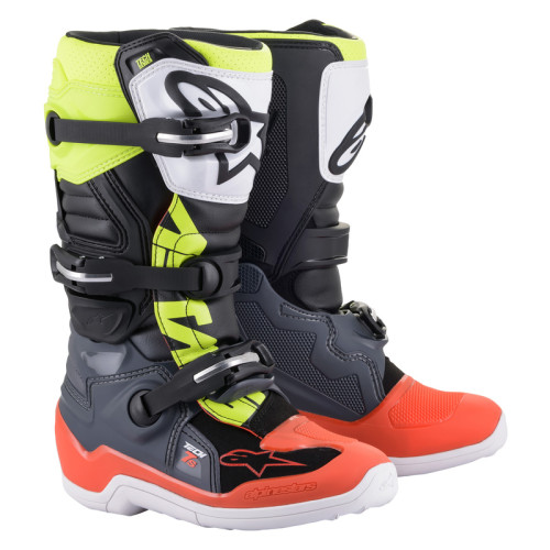 Alpinestars Stövel Tech 7s junior Gr/Röd/Gul Fluo 35,5 (3)