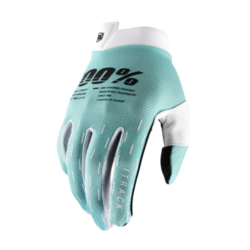 100%, iTRACK Glove - Aqua, VUXEN, M, MINT BLÅ