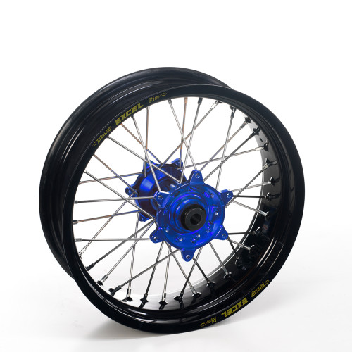 Haan Wheels, Komplett Hjul SM, 5,0, 17", BAK, SVART BLÅ, KTM 13-23 450 EXC-F, 13-14 450 SMR, 13-22 450 SX-F, 18-22 250 EXC TPI/300 EXC TPI, 23 250 EXC/150 EXC/300 EXC, 13-17 250 EXC/300 EXC, 13-23 250 EXC-F, 13-22 250 SX/250 SX-F, 13-23 350 EXC-F, 13