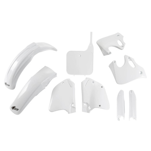 UFO Plastkit med Gaffelbensskydd Honda white