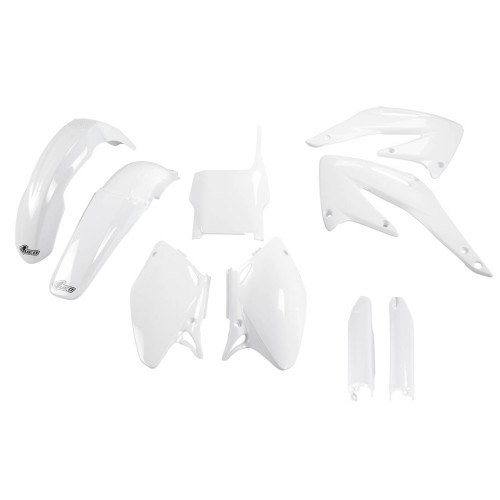 UFO Plastkit med Gaffelbensskydd Honda white