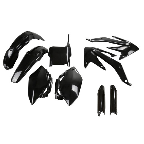 UFO Plastkit med Gaffelbensskydd Honda black