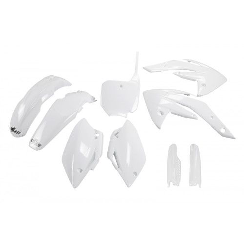 UFO Plastkit med Gaffelbensskydd Honda white