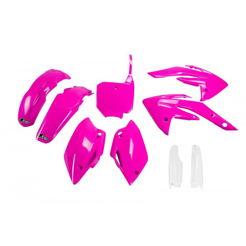 UFO Plastkit med Gaffelbensskydd Honda neon pink