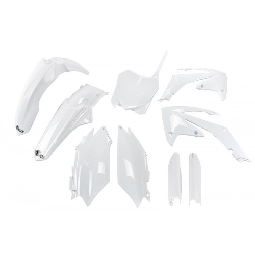 UFO Plastkit med Gaffelbensskydd Honda white