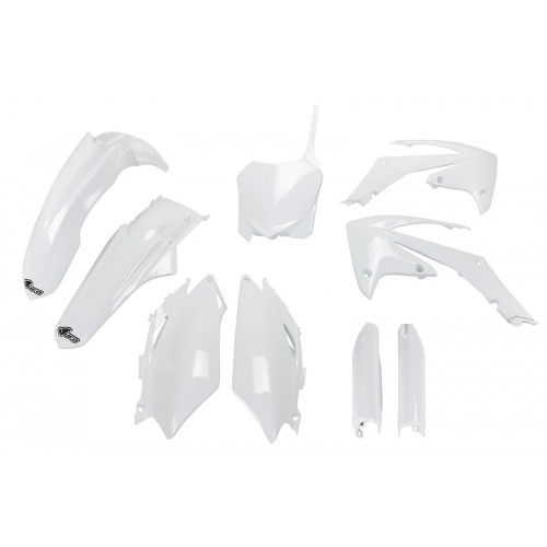 UFO Plastkit med Gaffelbensskydd Honda white