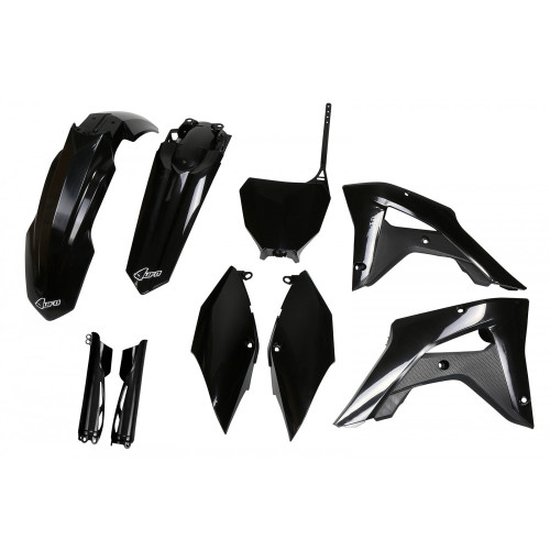 UFO Plastkit med Gaffelbensskydd Honda black