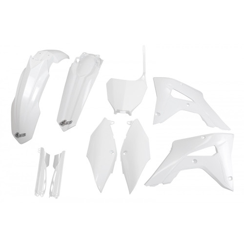 UFO Plastkit med Gaffelbensskydd Honda white