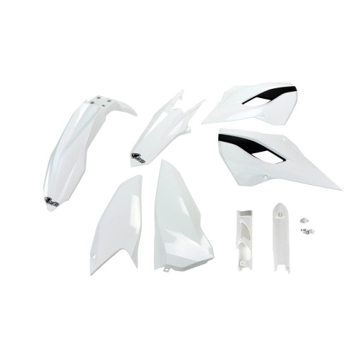 UFO Plastkit med Gaffelbensskydd Husqvarna white