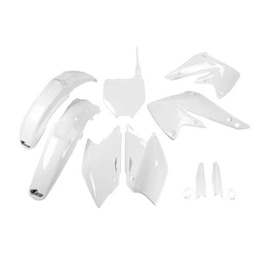 UFO Plastkit med Gaffelbensskydd Kawasaki white