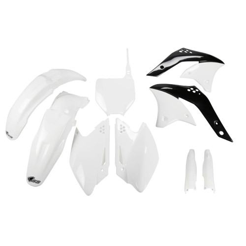 UFO Plastkit med Gaffelbensskydd Kawasaki white