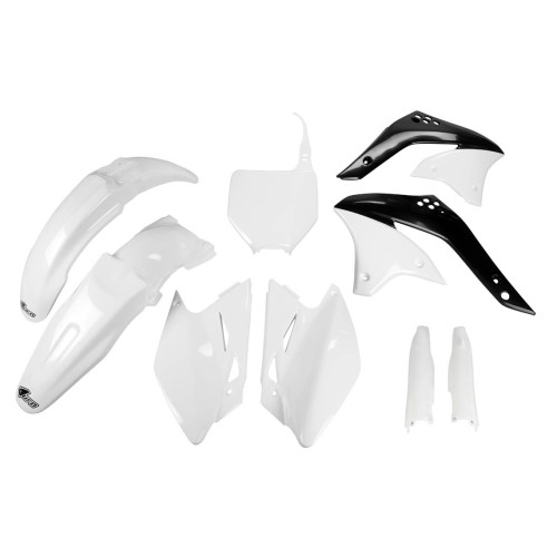 UFO Plastkit med Gaffelbensskydd Kawasaki white