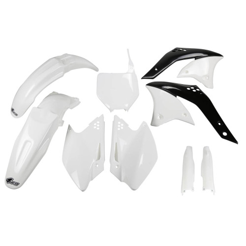 UFO Plastkit med Gaffelbensskydd Kawasaki white