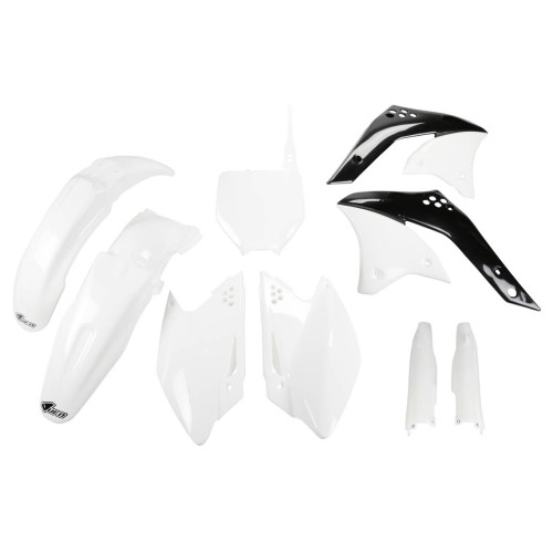 UFO Plastkit med Gaffelbensskydd Kawasaki white