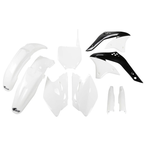 UFO Plastkit med Gaffelbensskydd Kawasaki white