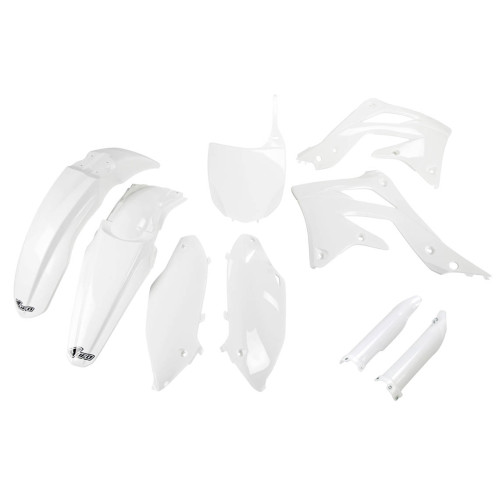 UFO Plastkit med Gaffelbensskydd Kawasaki white