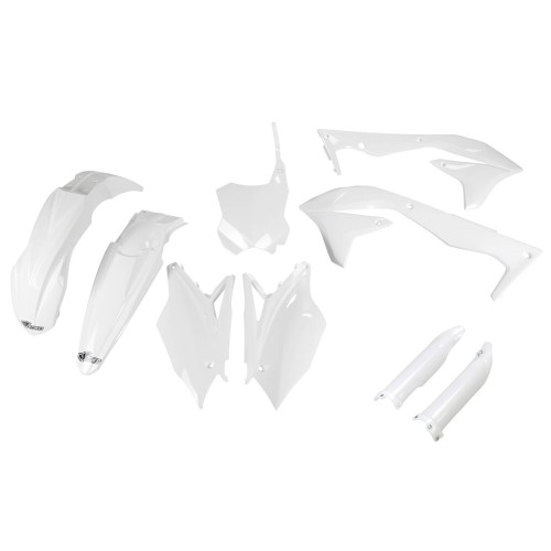 UFO Plastkit med Gaffelbensskydd Kawasaki white