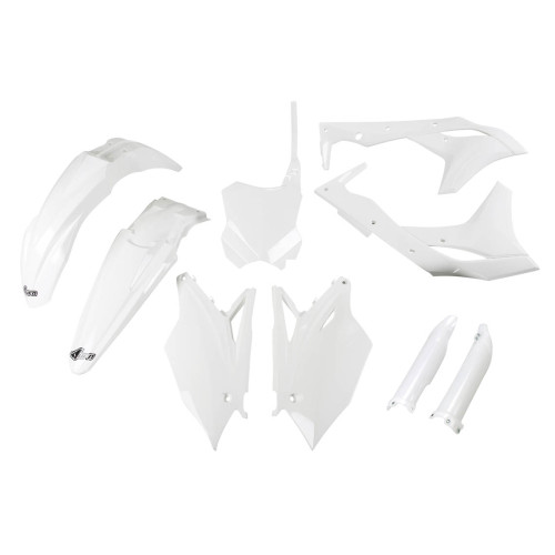 UFO Plastkit med Gaffelbensskydd Kawasaki white