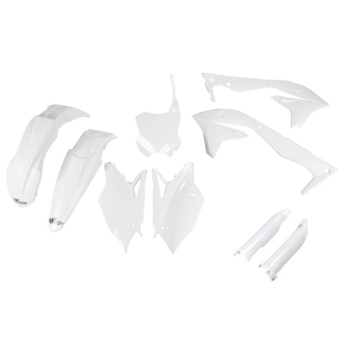 UFO Plastkit med Gaffelbensskydd Kawasaki white