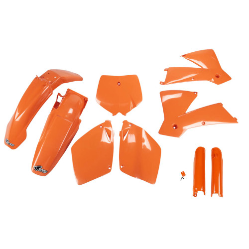 UFO Plastkit med Gaffelbensskydd Ktm orange