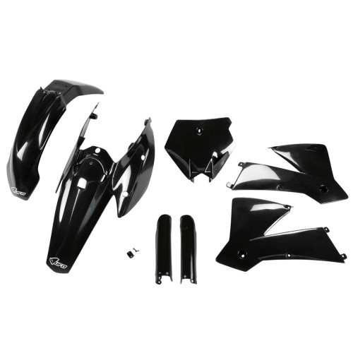 UFO Plastkit med Gaffelbensskydd Ktm black