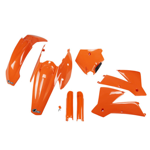 UFO Plastkit med Gaffelbensskydd Ktm orange