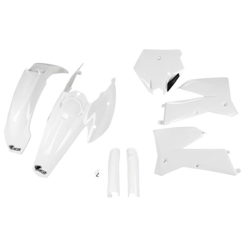 UFO Plastkit med Gaffelbensskydd Ktm white