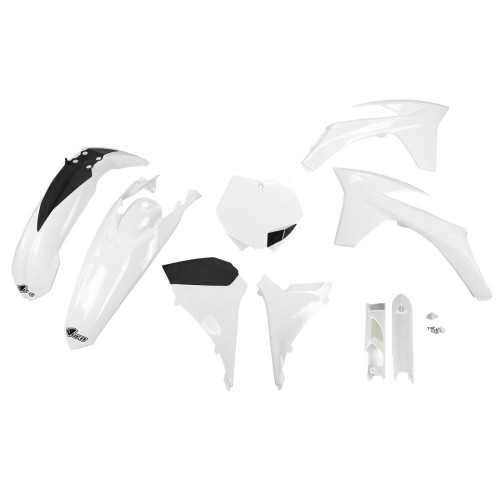 UFO Plastkit med Gaffelbensskydd Ktm white