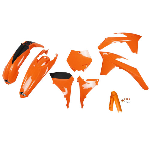 UFO Plastkit med Gaffelbensskydd Ktm orange