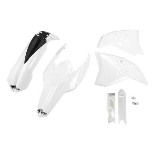 UFO Plastkit med Gaffelbensskydd Ktm white