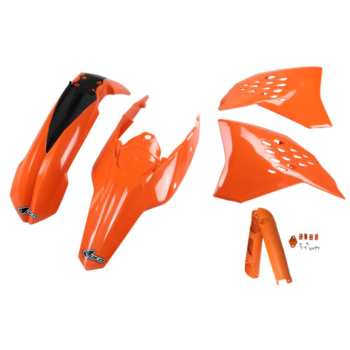 UFO Plastkit med Gaffelbensskydd Ktm orange