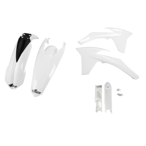 UFO Plastkit med Gaffelbensskydd Ktm white