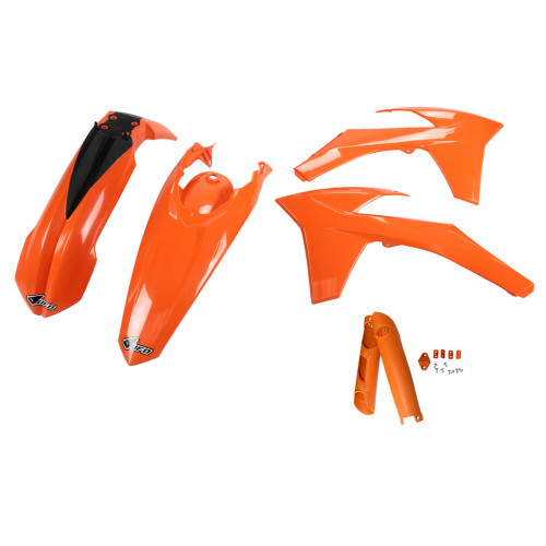 UFO Plastkit med Gaffelbensskydd Ktm orange