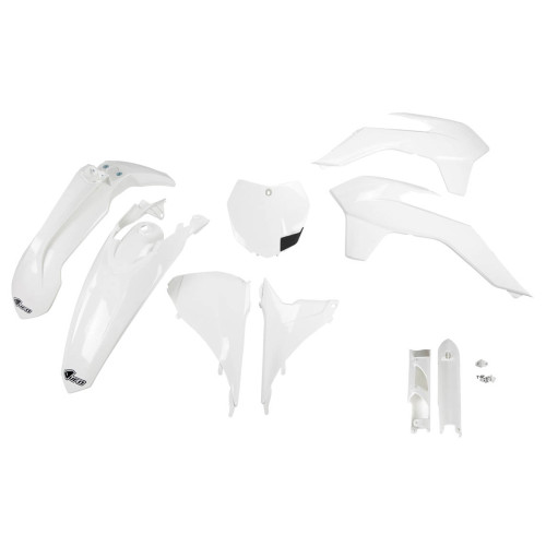 UFO Plastkit med Gaffelbensskydd Ktm white