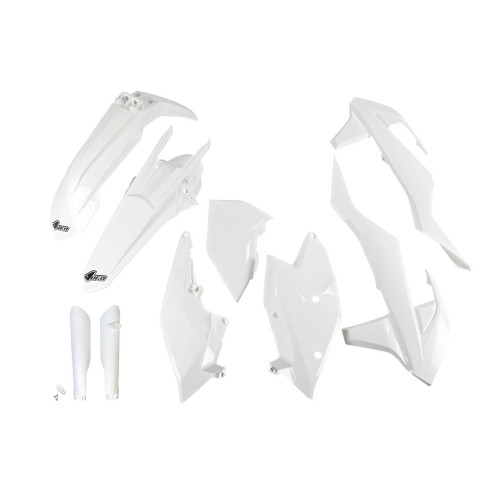 UFO Plastkit med Gaffelbensskydd Ktm white