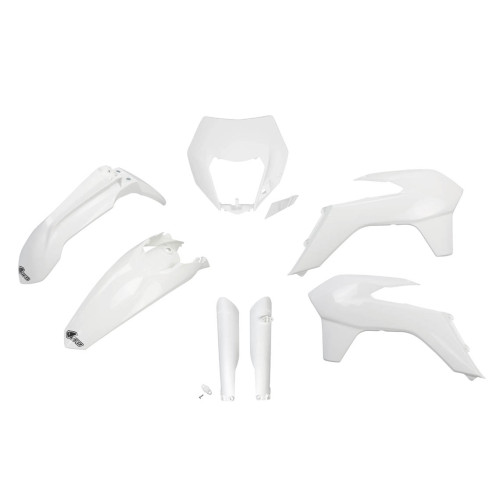 UFO Plastkit med Gaffelbensskydd Ktm white