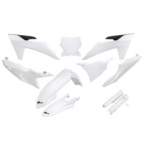 UFO Plastkit med Gaffelbensskydd Ktm white 20-24