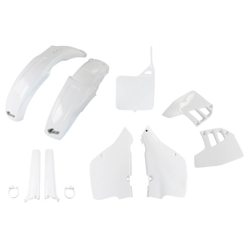 UFO Plastkit med Gaffelbensskydd Suzuki white