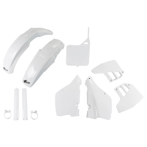 UFO Plastkit med Gaffelbensskydd Suzuki white