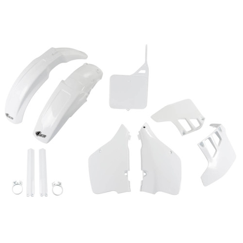 UFO Plastkit med Gaffelbensskydd Suzuki white