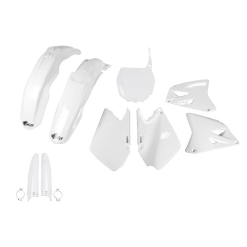 UFO Plastkit med Gaffelbensskydd Suzuki white