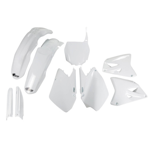 UFO Plastkit med Gaffelbensskydd Suzuki white