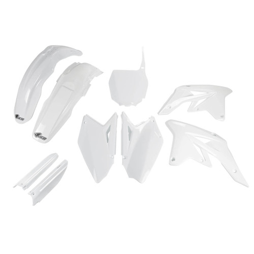 UFO Plastkit med Gaffelbensskydd Suzuki white