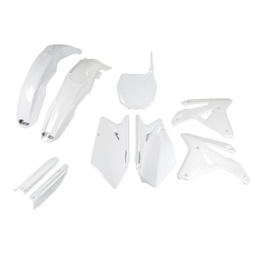 UFO Plastkit med Gaffelbensskydd Suzuki white