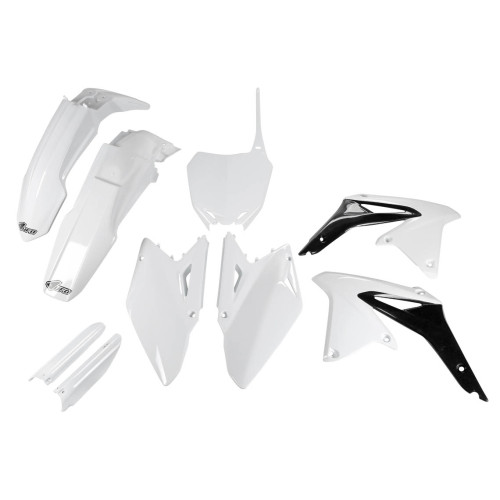 UFO Plastkit med Gaffelbensskydd Suzuki white